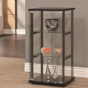 3 Shelf Contemporary Glass Curio Cabinet Coaster Wolf And pertaining to sizing 2400 X 2400