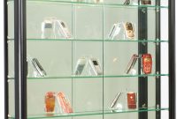 3x3 Wall Mounted Display Case Wslider Doors Mirror Back Locking for measurements 953 X 1200