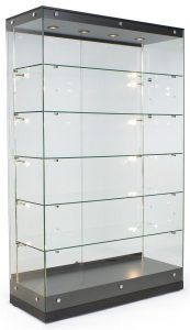 48 Trophy Display Case W Frameless Design Adjustable Shelves throughout dimensions 691 X 1200