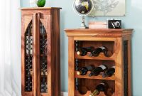 Alwar Solid Two Tone Sheesham Wood Small Wine Rack Display Cabinet regarding proportions 1000 X 1000