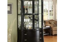 Antique Living Room With Black Curio Glass Display Cabinet Dark for size 1000 X 1000