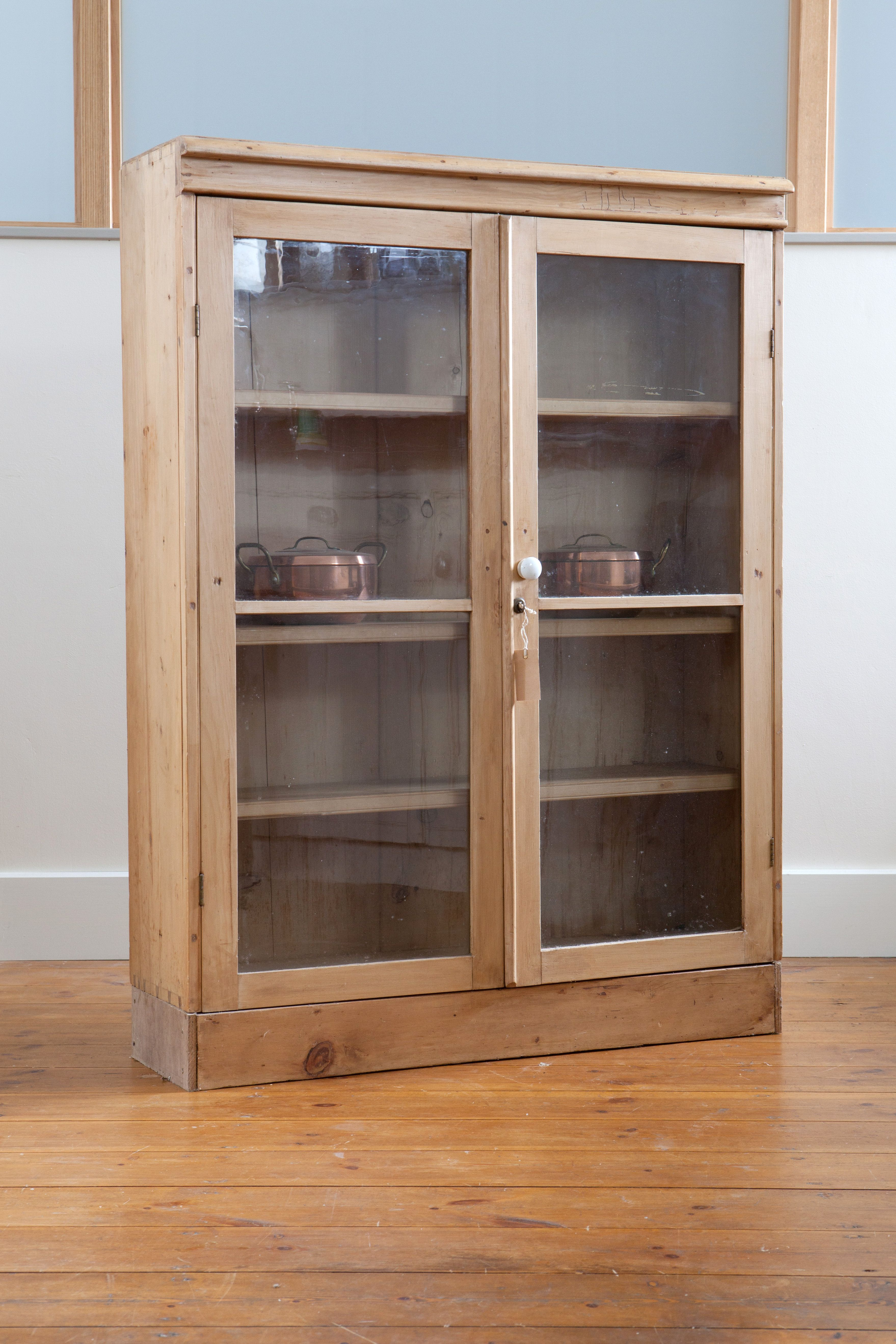 Antique Pine Display Cabinet With Glass Doors Gorgeous And pertaining to measurements 3517 X 5274