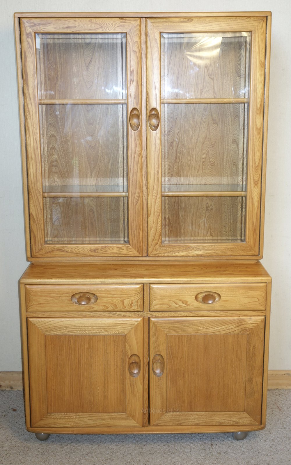 Second Hand Ercol Windsor Display Cabinet • Display Cabinet