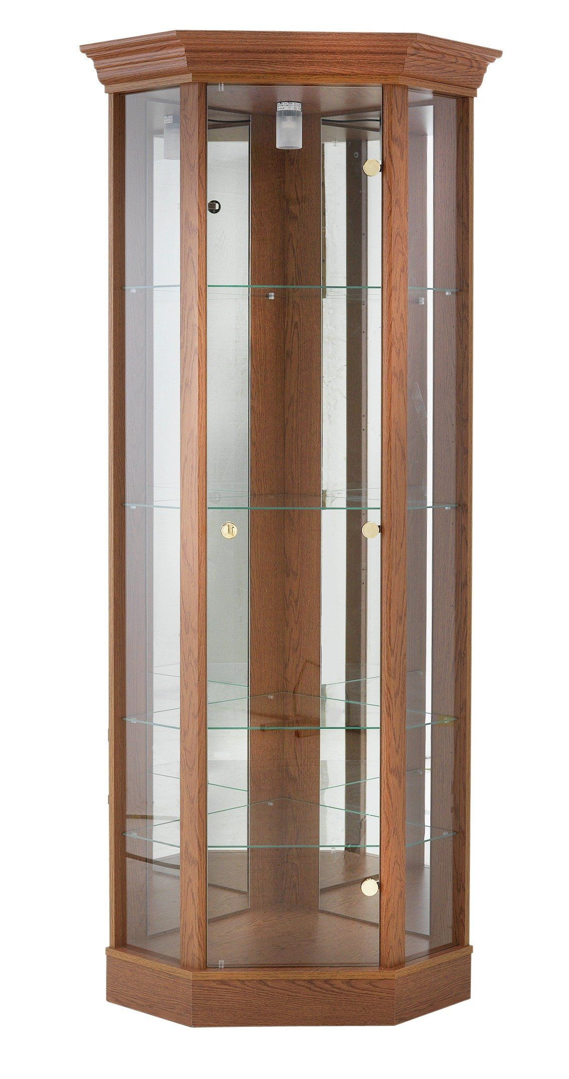 Home Single Door Corner Glass Display Cabinet