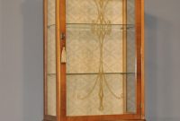 Attractive Small Vintage Art Deco Burr Walnut Single Door Display pertaining to dimensions 949 X 1024