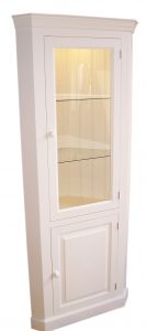 Bespoke Painted Corner Display Cabinet inside dimensions 1002 X 2259