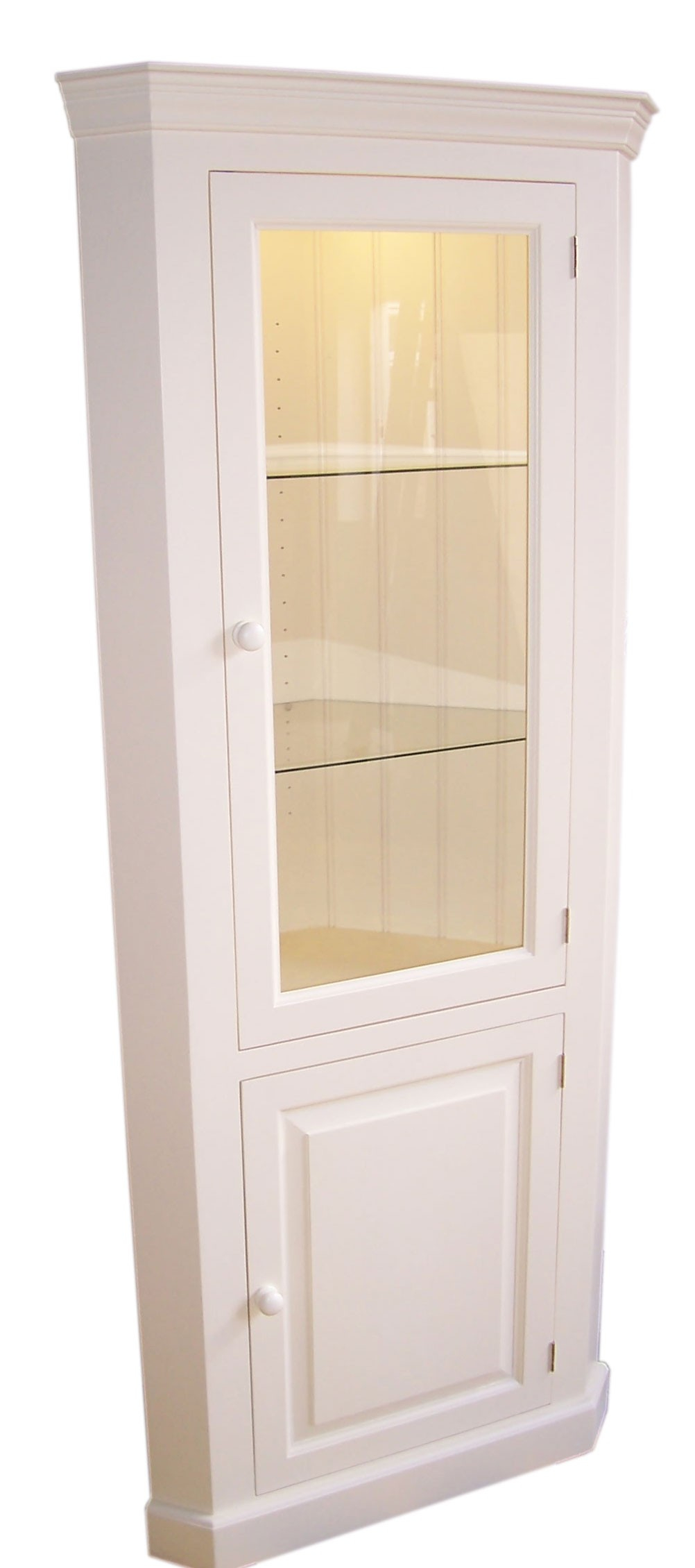 Bespoke Painted Corner Display Cabinet within sizing 1002 X 2259