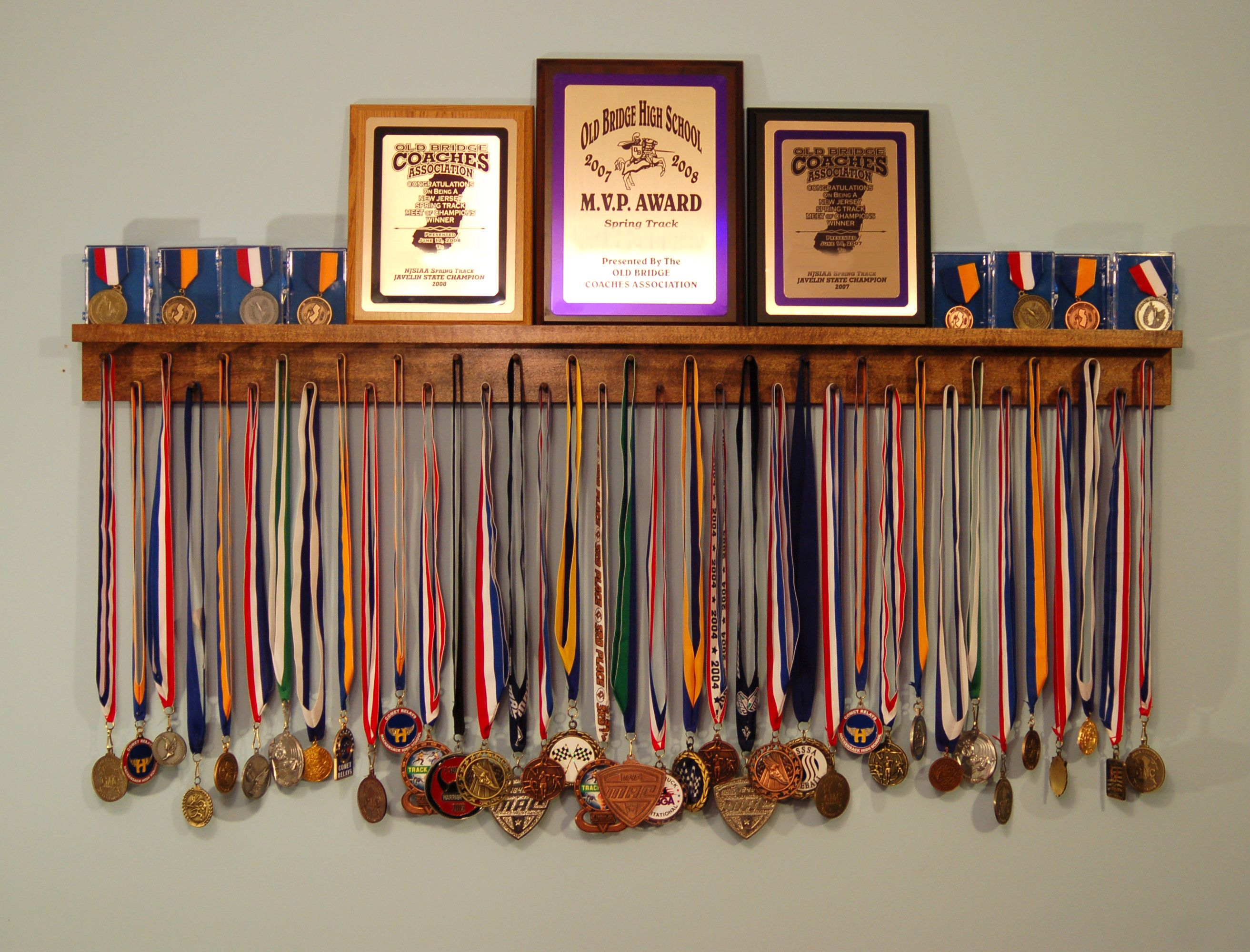 Black 4 Foot Award Medal Display Rack And Trophy Shelf Shelves with regard to size 2625 X 2000