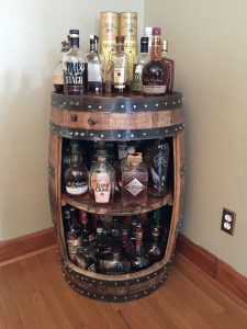 Bourbon Barrel Display Case Jim Beam Makers Mark Wild Turkey intended for proportions 1125 X 1500