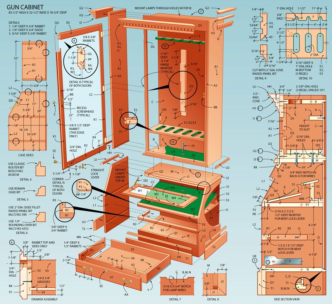 Build A Display Cabinet For Firearms Popular Mechanics Display inside size 1093 X 1000