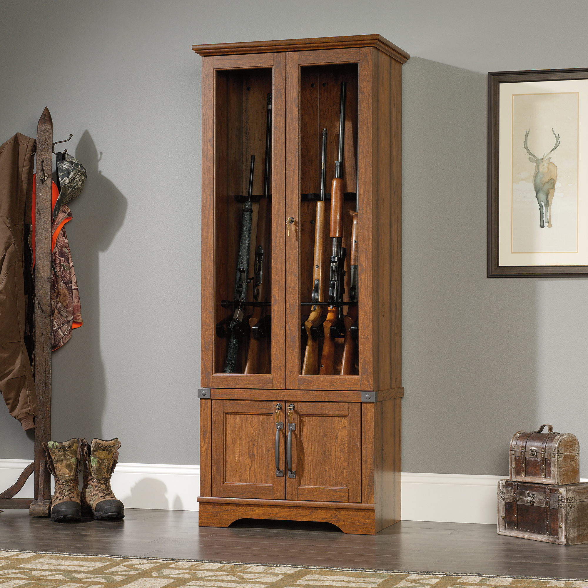 Carson Forge Gun Display Cabinet 419575 Sauder intended for dimensions 2000 X 2000