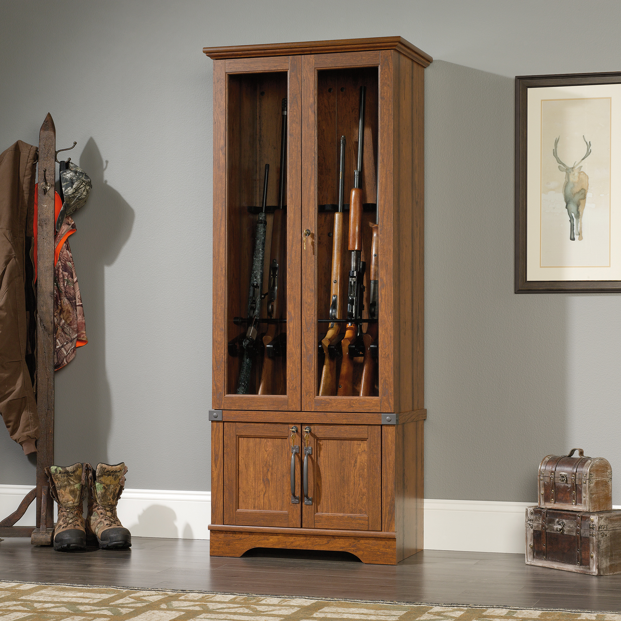 Carson Forge Gun Display Cabinet 419575 Sauder within size 2000 X 2000
