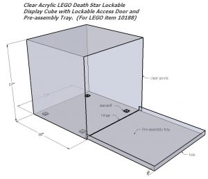 Clearpc Lego Death Star Collectible Display Case For Lego Item 10188 inside measurements 957 X 823