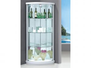 Corner Display Cabinet With 2 Glass Doors Lights Sunny Furniture intended for measurements 2000 X 1500