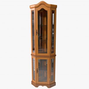 Corner Glass Display Cabinet Mahogany Effect Nucleu Home An Angular with measurements 1024 X 1024