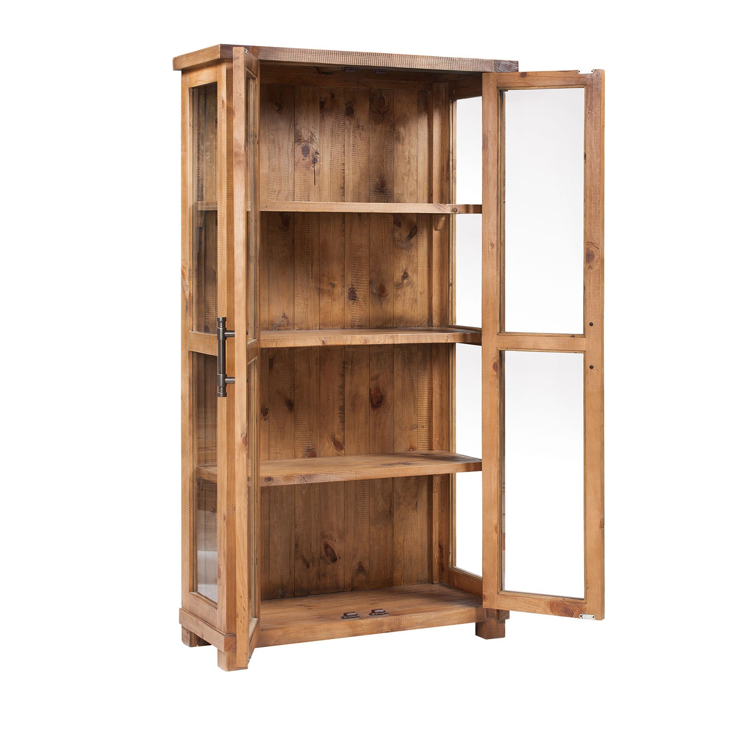 Country Glass Display Cabinet W Doors 391773 Pine Woodfinish with regard to dimensions 1500 X 1500