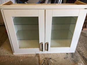 Cream Glass Fronted Homebase Kitchen Display Cabinet With Soft Close regarding size 1024 X 768