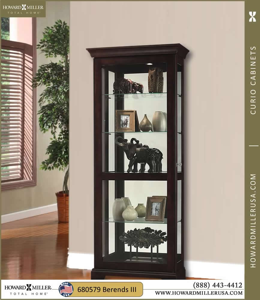 Curio Cabinets Contemporary Curio Cabinets Four Glass Shelf with size 867 X 1000