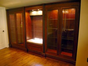 Custom Built In Cherry Display Cabinets Two Rivers Woodworking with measurements 1024 X 768