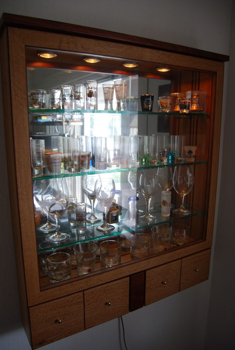 Custom Made White Oak Collectables Display Cabinet Companion regarding size 805 X 1200