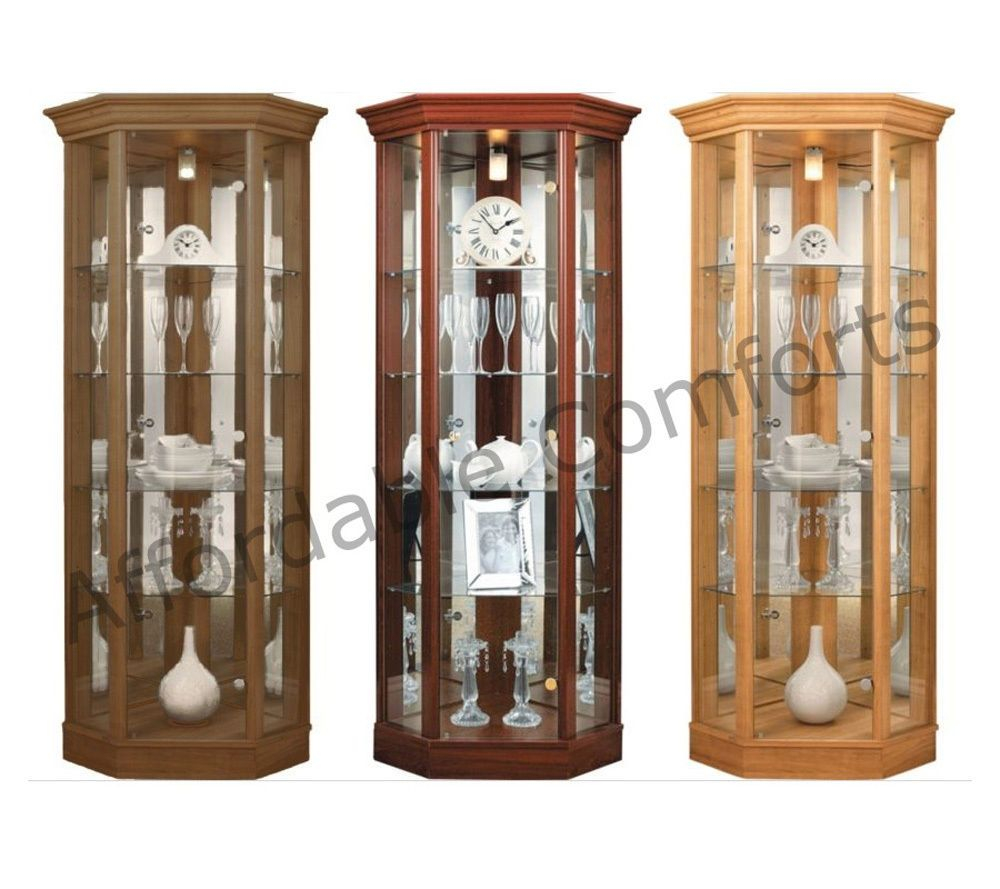 Dark Oak Corner Display Cabinet Httpbetdaffaires throughout sizing 1000 X 889