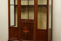 Edwardian Inlaid Mahogany Display Cabinet Astragal Glazed Concave in proportions 1800 X 2700