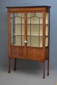 Edwardian Mahogany Display Cabinet Vitrine Antiques Atlas intended for proportions 1000 X 1510