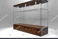 Empty Rectangular Glass Display Cabinet Wooden Stock Illustration in dimensions 1500 X 1161