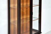 Exotic Rosewood And Brass Wall Hanging Curio Cabinet Modern with regard to proportions 850 X 1280
