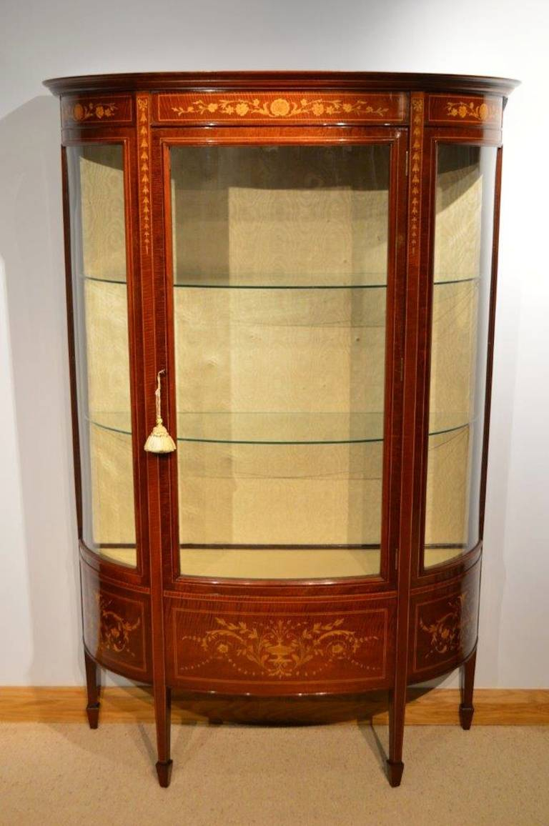 Fine Mahogany Inlaid Edwardian Period Display Cabinet At 1stdibs in proportions 768 X 1156