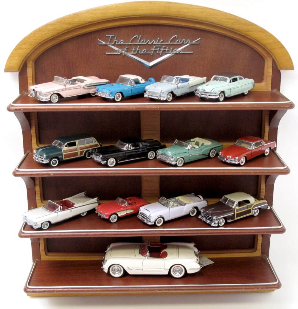 Franklin Mint Classic Cars Of 50s With Display Cabinet Consists throughout sizing 1000 X 1037