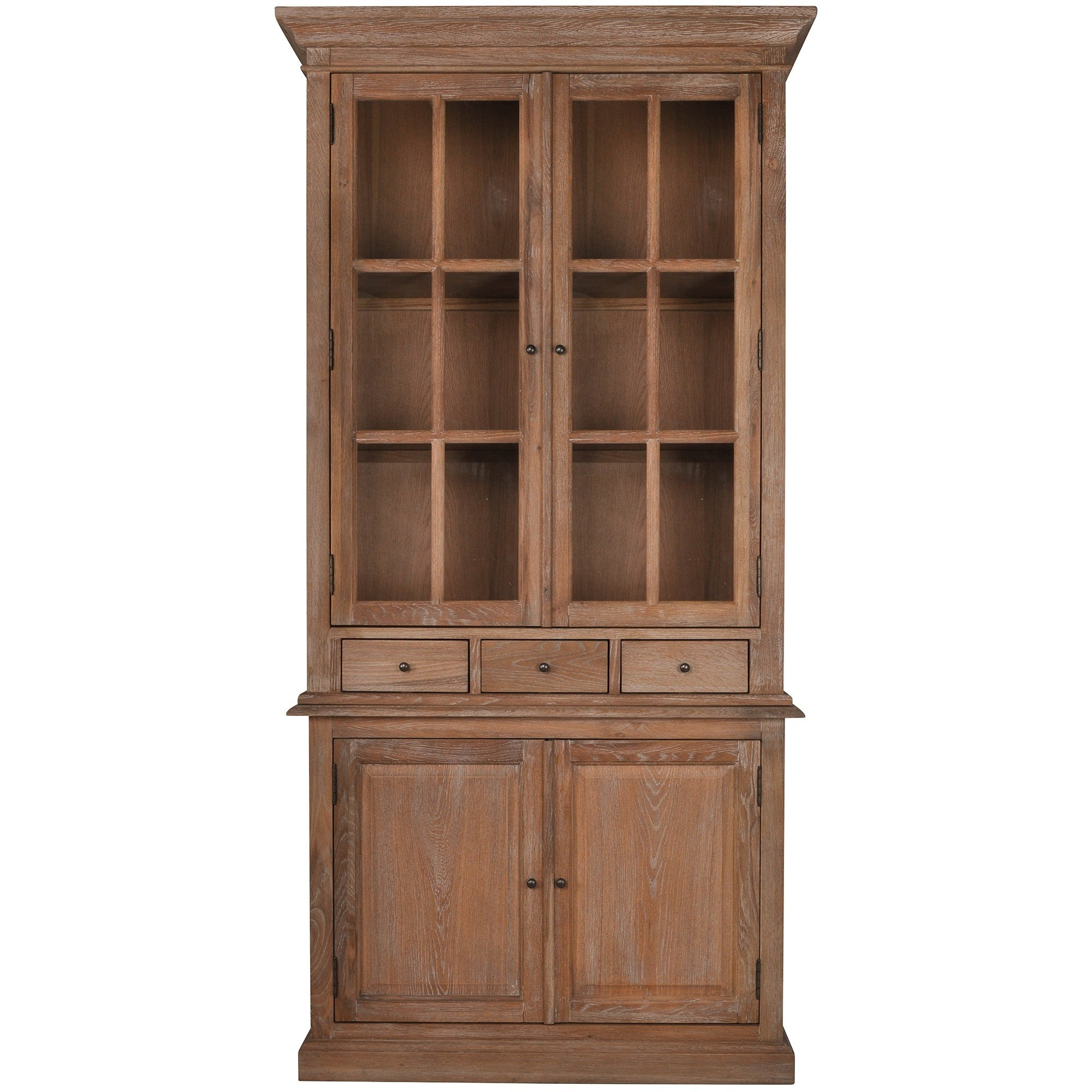Georgian Solid American Oak Timber Display Cabinet Natural with regard to sizing 2000 X 2000