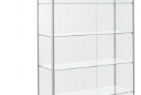 Glass Display Cabinet 4 Hidden Casters 2 Led Lights for measurements 792 X 1200