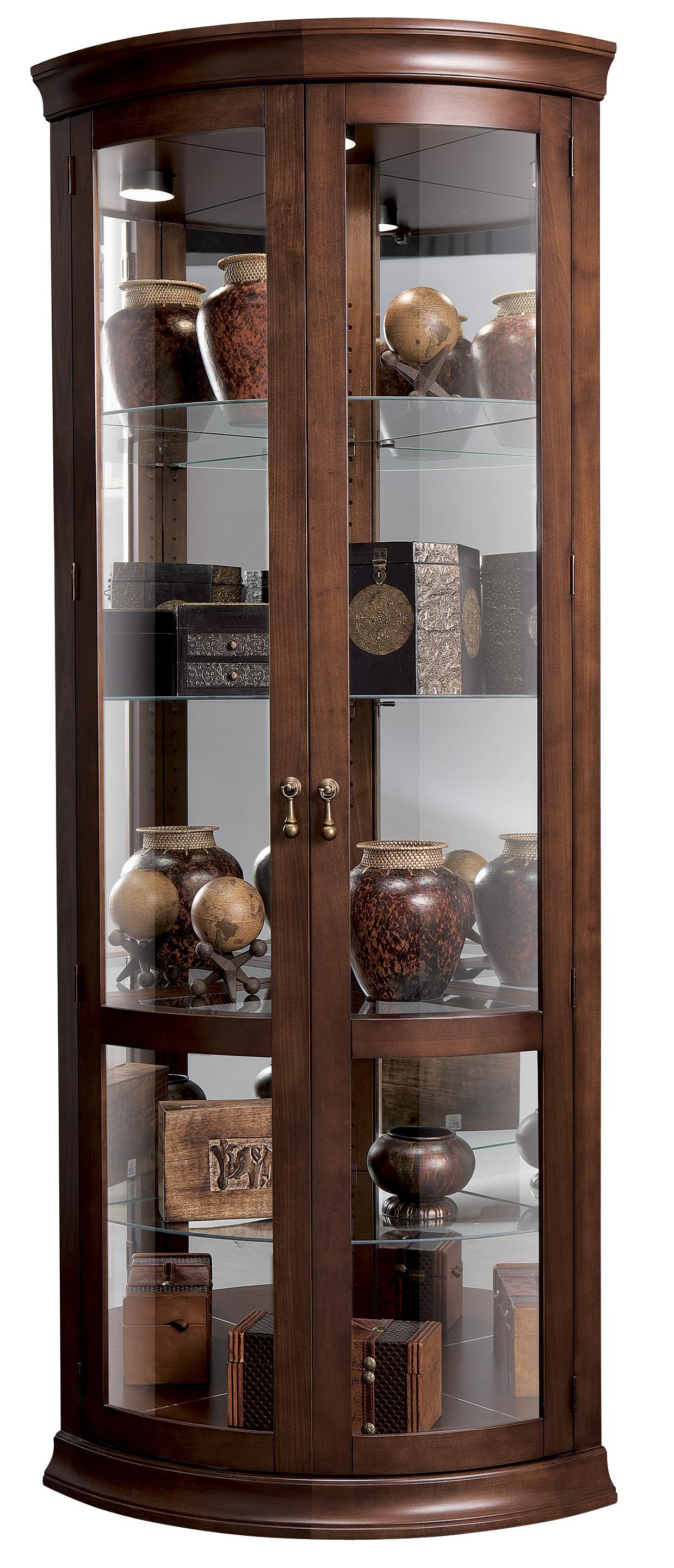 Howard Miller Corner Curios Chancellor Display Cabinet Wayside intended for proportions 1239 X 2880
