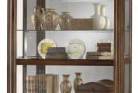 Howard Miller Large Cherry Curio Display Cabinetglass 680473 Ramsdell with sizing 760 X 1200