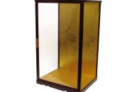 Japanese Large Wooden Glass Display Cases W 15 38 X D 13 X H 26 in measurements 1600 X 1200