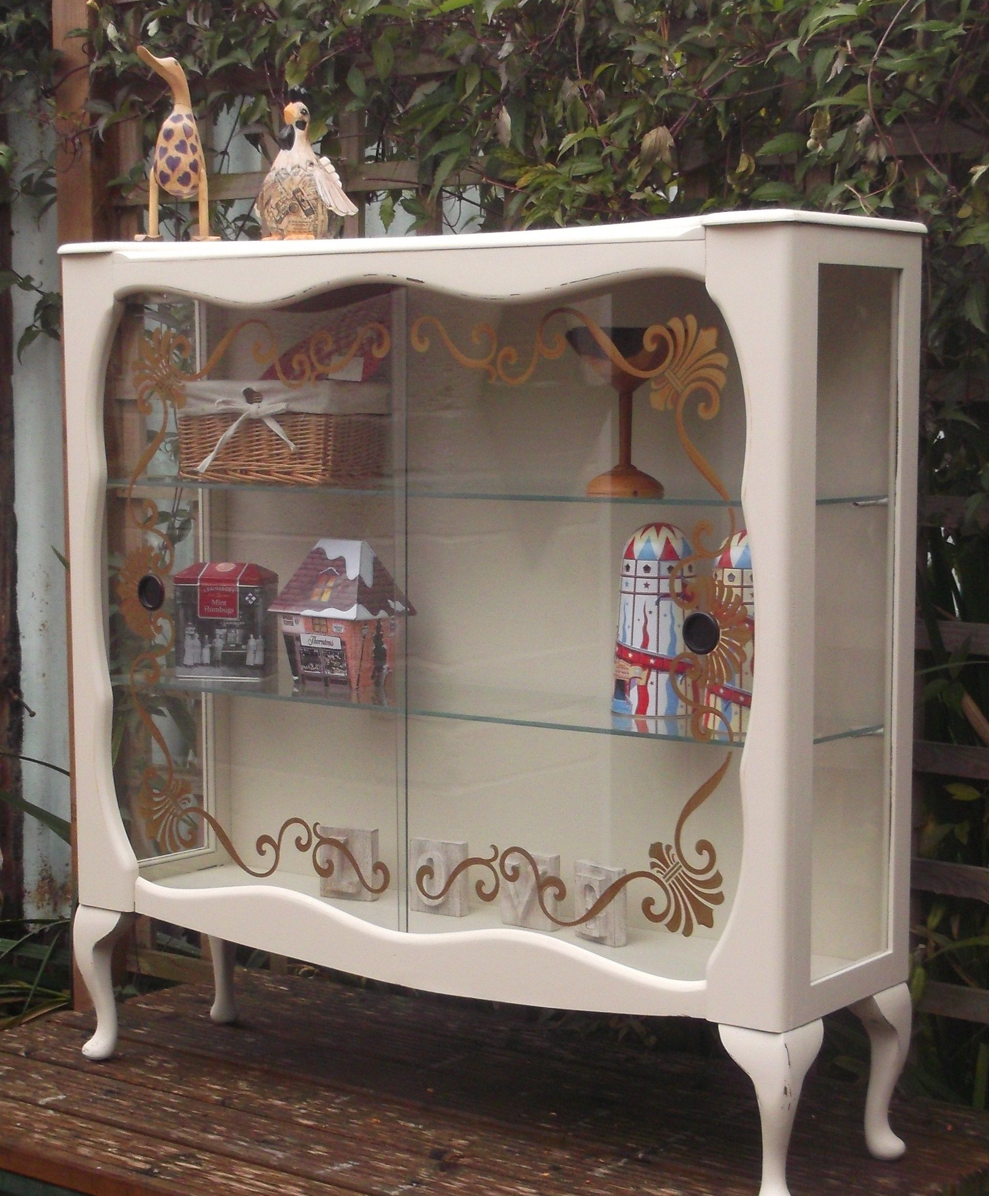 Lovely 1930s Glass Display Cabinet On Queen Anne Legs Projects I with size 2024 X 2448