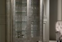 Luxury Champagne Leaf Double Door Display Cabinet Juliettes Interiors with regard to size 1000 X 1000