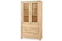 Lyon Display Cabinet 2 Doors 3 Drawers Solid Oak within sizing 3000 X 1875