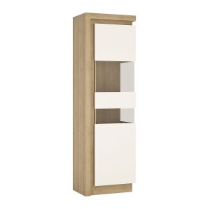 Lyon Tall Narrow Display Cabinet Rhd Including Led Lighting In regarding sizing 3000 X 3000