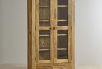 Mantis Light Natural Solid Mango Glass Front Display Cabinet in proportions 1800 X 1800