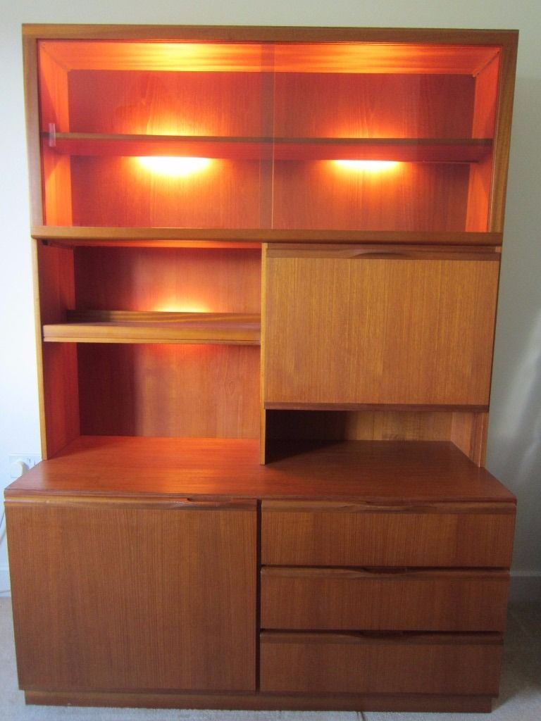 Mcintosh Teak Wood Display Cabinet In Sarisbury Green Hampshire throughout measurements 768 X 1024