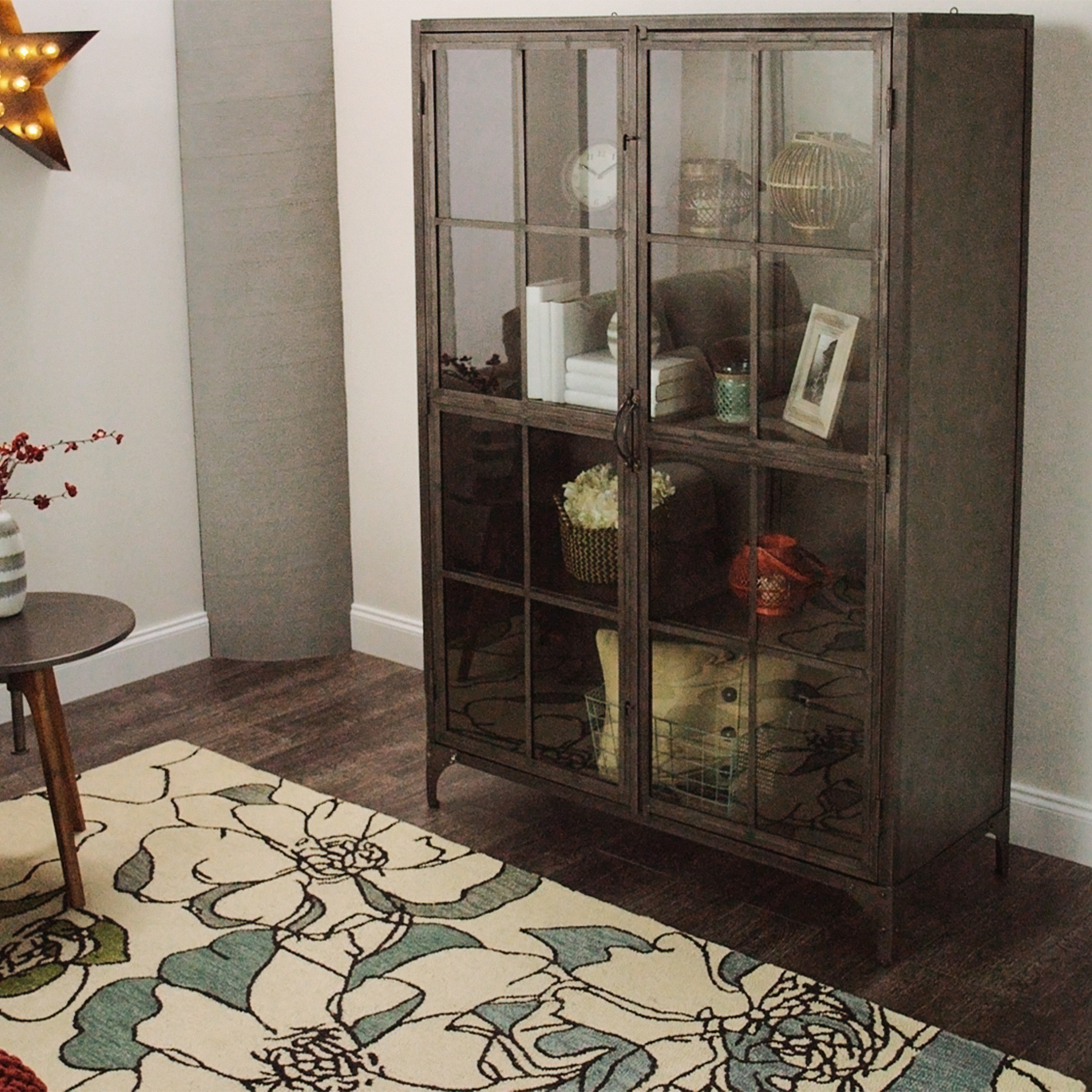 Metal Display Cabinet World Market inside size 3000 X 3000