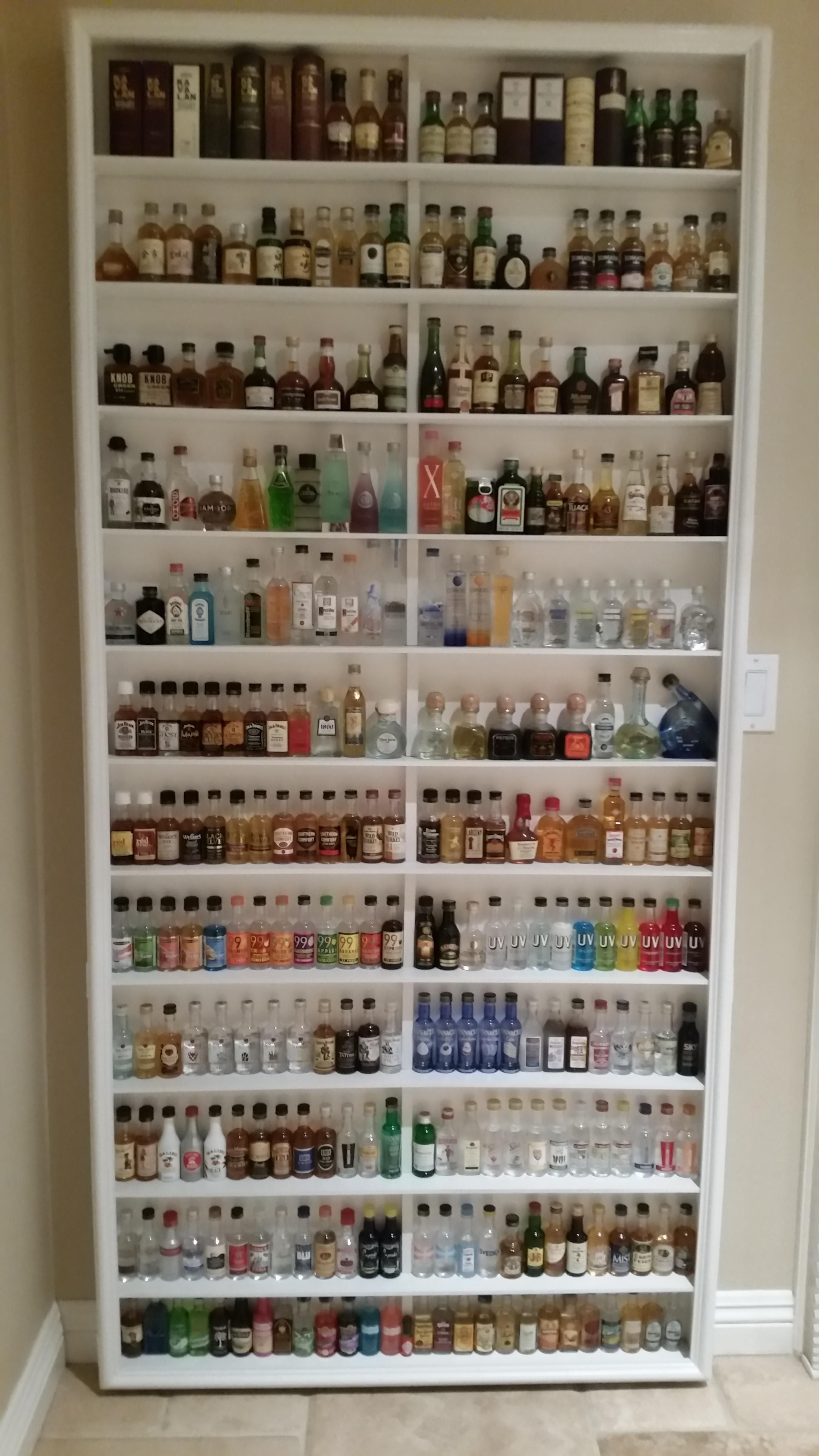 My Collection Of 284 Mini Bottles Of Alcohol General Stuff with dimensions 2988 X 5312