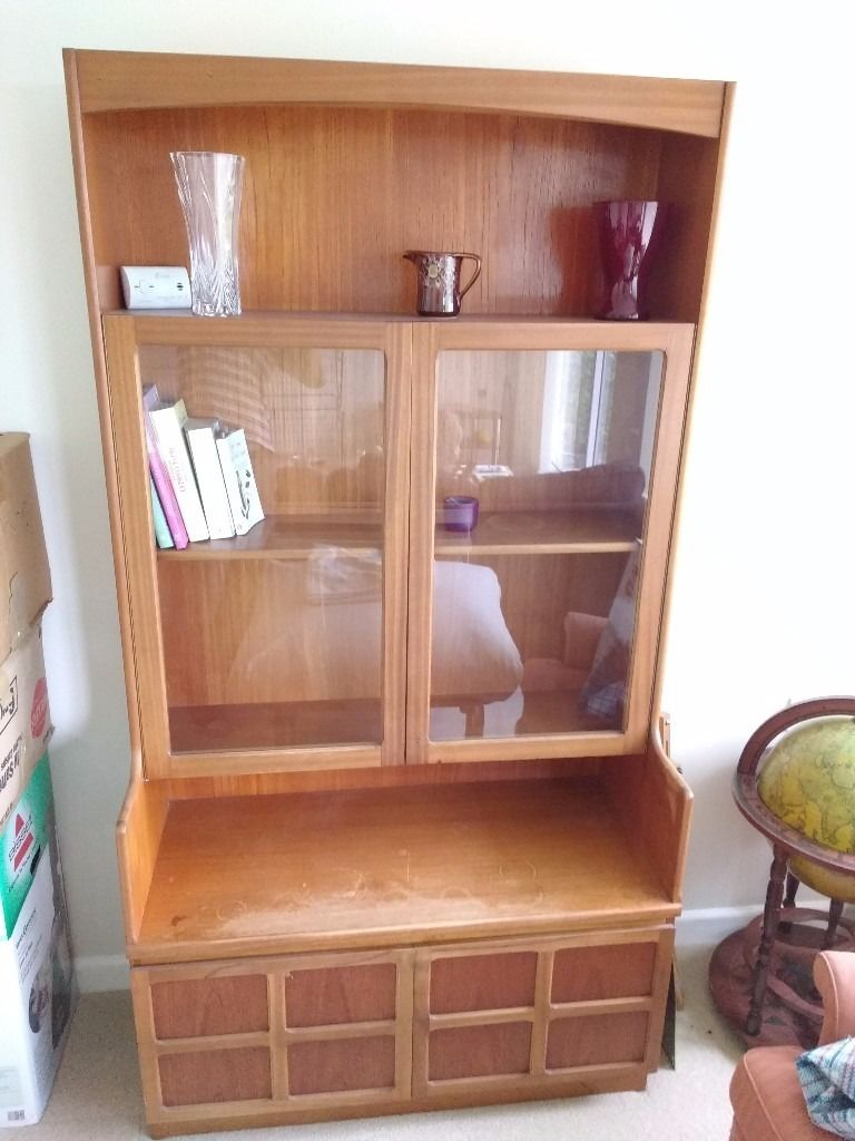 Nathan Furniture Solid Teak Vintage Display Cabinet In Exeter in proportions 768 X 1024