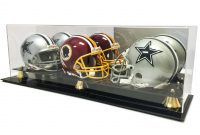 New Triple Football Mini Helmet Display Case With Mirror Back And in proportions 2967 X 1872