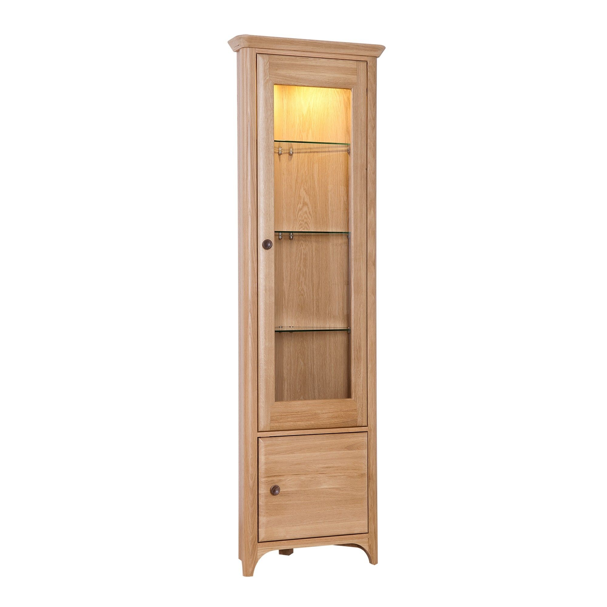 Oak Corner Display Cabinets With Glass Doors 36 With Oak Corner In with regard to size 2000 X 2000