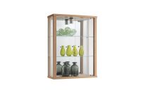 Oak Wall Mounted Glass Display Cabinet With Lighting Displaysense with dimensions 1000 X 1000