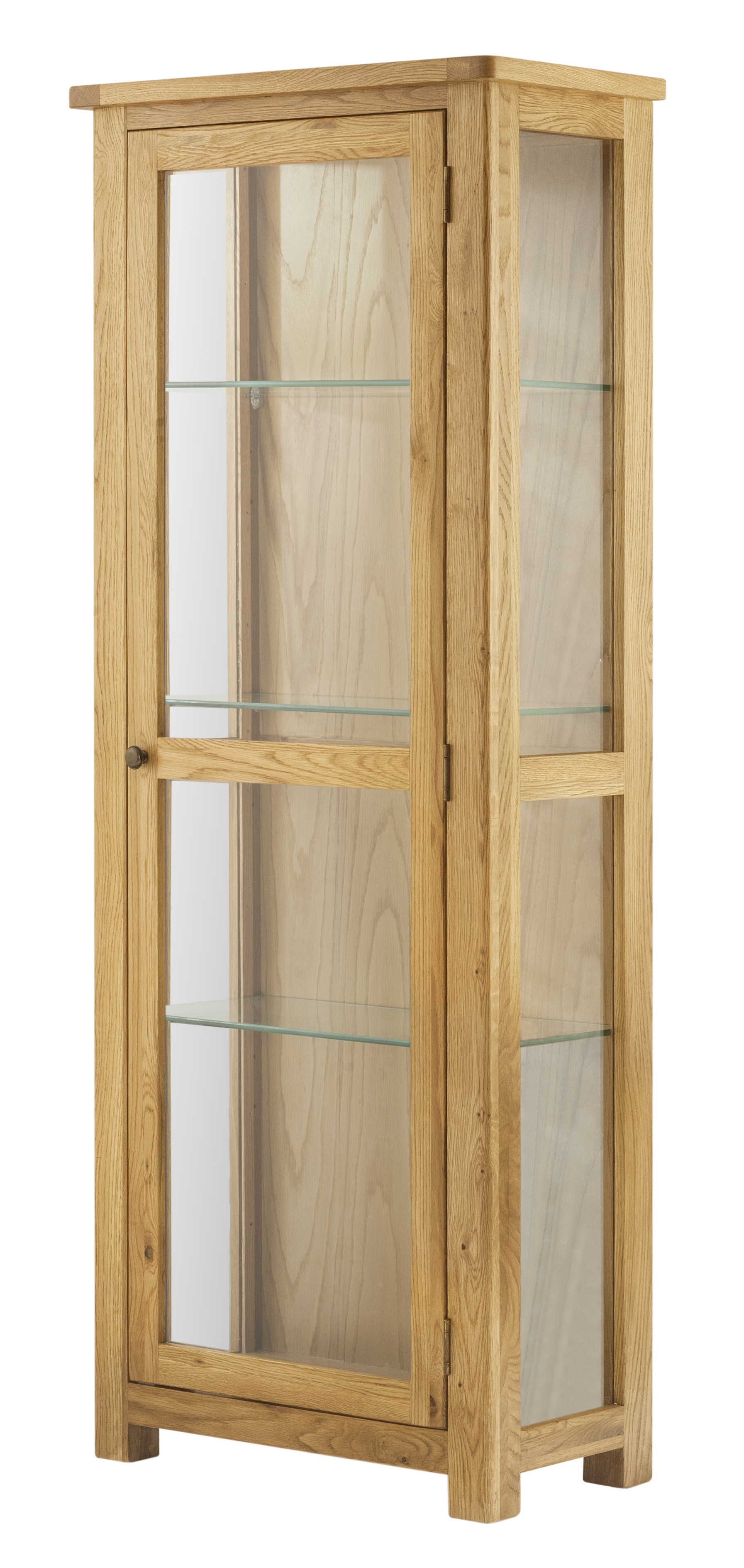 Portman Glass Display Cabinet In Oak Oak Furniture From House Of Oak within sizing 1793 X 3777