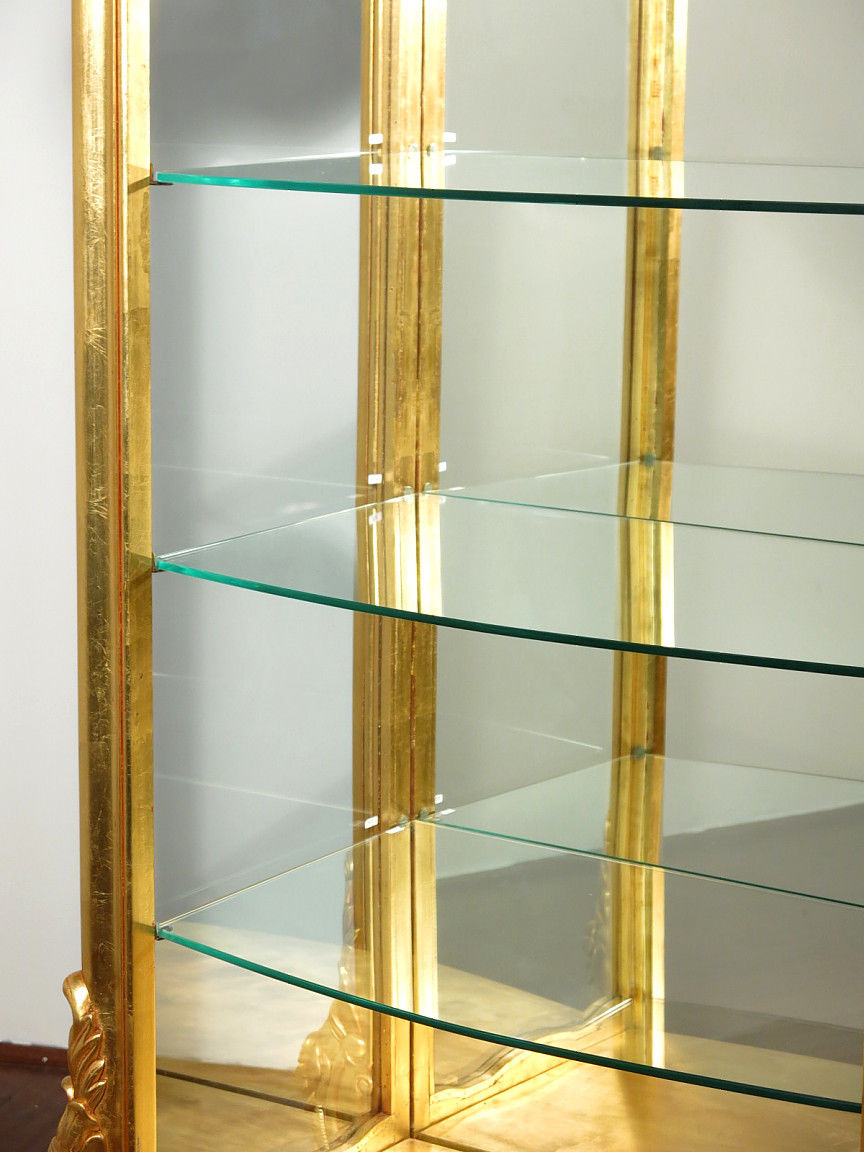 Real Gold Leaf Finish Ornate Curio Cabinet Display Vitrine So F inside dimensions 864 X 1152